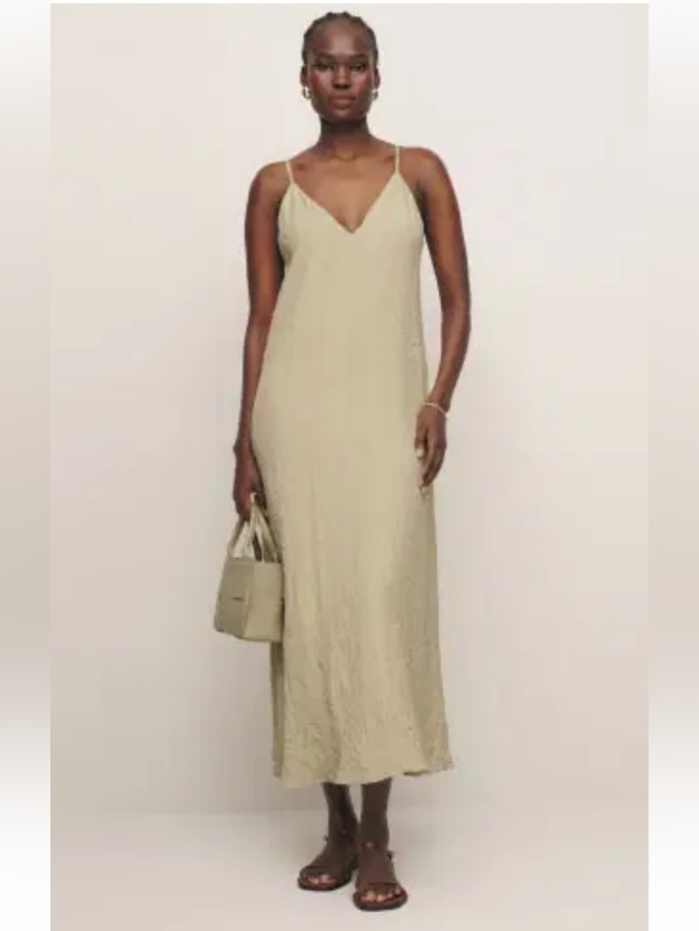 Reformation Maja Crinkle Maxi Dress